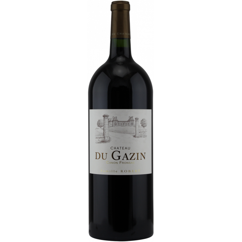 Photographie d'une bouteille de vin rouge CHATEAU DU GAZIN CANON FRONSAC