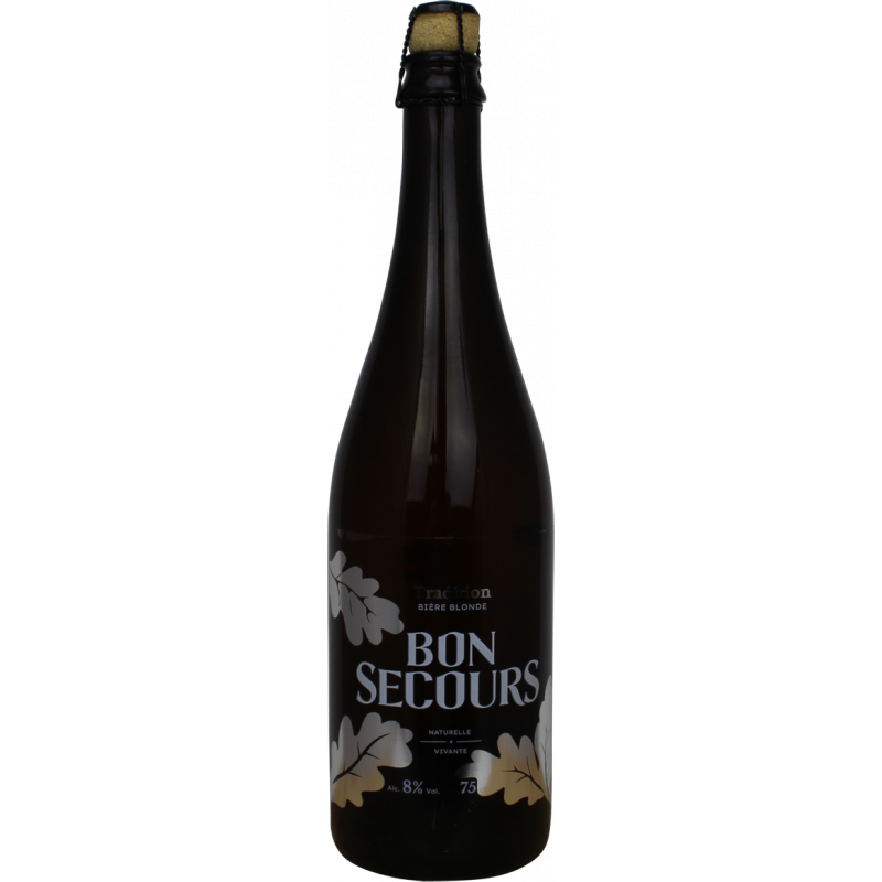 Photographie d'une bouteille de bière Bon Secours Tradition Blonde 75cl