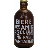 Photographie d'une bouteille de bière Bière des Amis Blonde 33cl