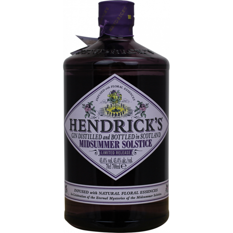 Photographie d'une bouteille de gin hendrick's midsummer solstice scotla