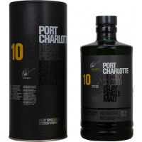 Photographie d'une bouteille de Whisky Port Charlotte 10 ans