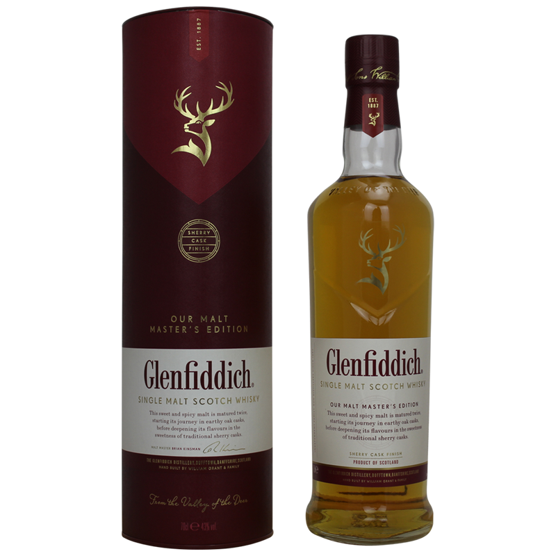 Photographie d'une bouteille de Whisky Glenfiddich Malt Master's Edition