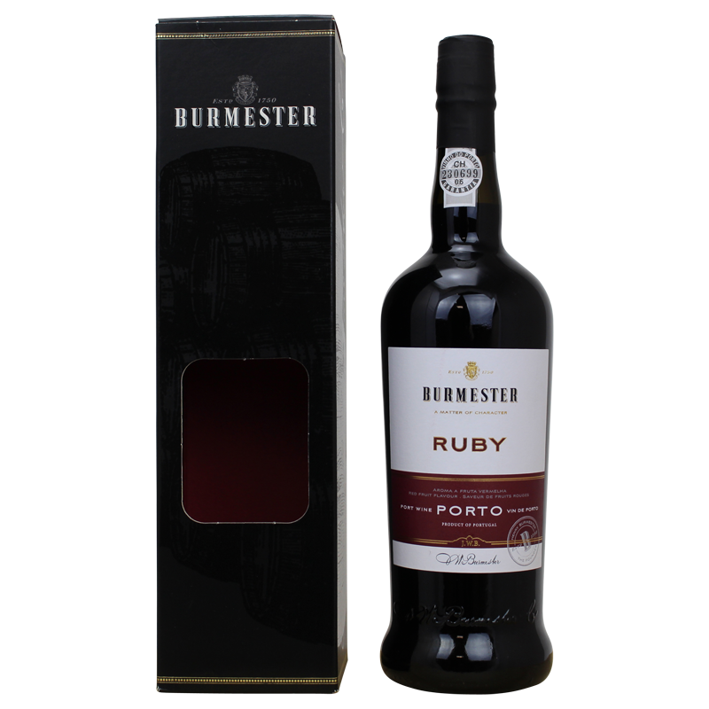 Photographie d'une bouteille de Porto Burmester Ruby