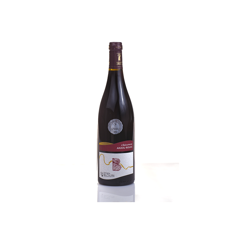 Photographie d'une bouteille de vin rouge Anjou Epicurienne Domaine Blouin AOP