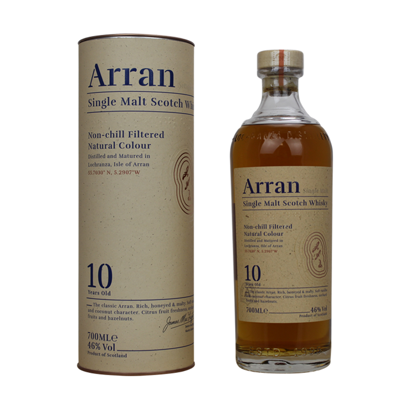 Photographie d'une bouteille de Whisky The Arran 10 ans