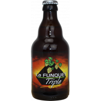 Photographie d'une bouteille de bière La Funquet Triple 33 cl
