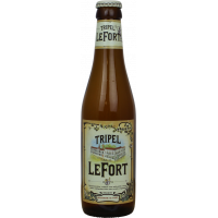 Photographie d'une bouteille de bière Lefort Tripel 33cl