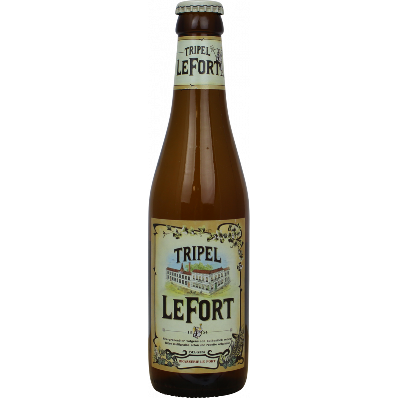 Photographie d'une bouteille de bière Lefort Tripel 33cl