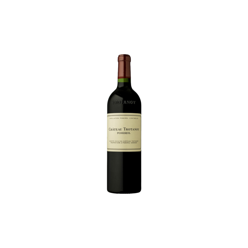 Photographie d'une bouteille de vin rouge chateau trotanoy pomerol aoc rouge 2014 75 cl cb