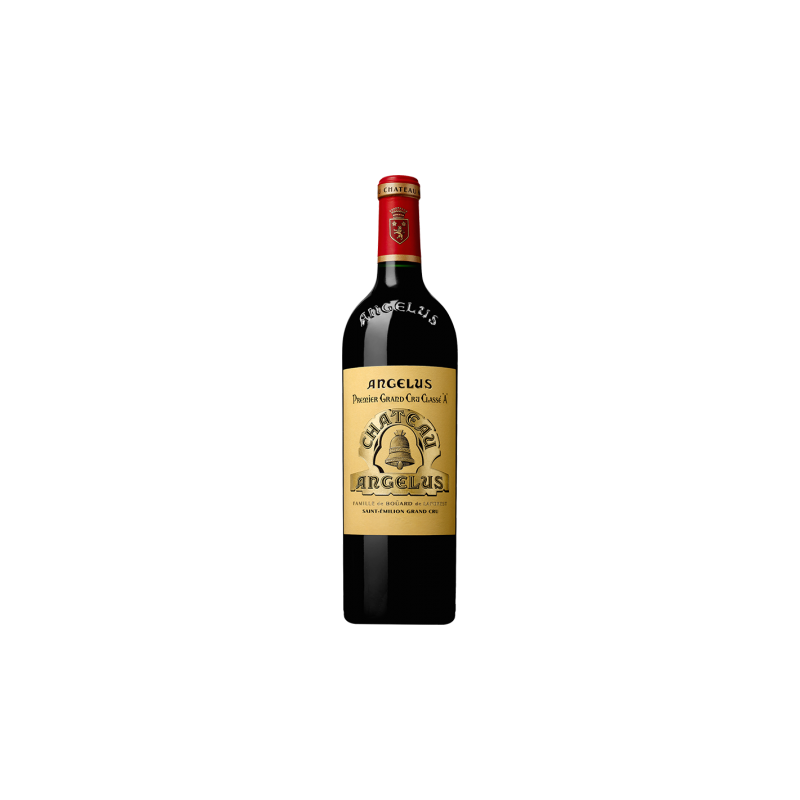Photographie d'une bouteille de vin rouge chateau angelus aoc rouge 2011 75 cl