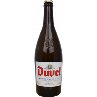 Photographie d'une bouteille de bière Duvel 75cl