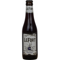 Photographie d'une bouteille de bière Lefort Brune 33cl