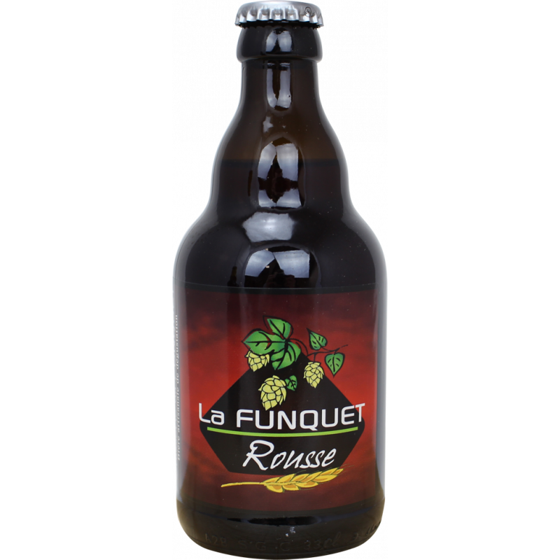 Photographie d'une bouteille de bière La Funquet Rousse 33cl