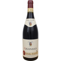 Photographie d'une bouteille de vin rouge GIGONDAS VIDAL FLEURY