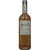 Photographie d'une bouteille de vin rosé Grés d'Or Gallician IGP Rosé