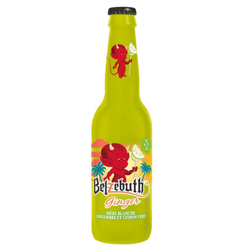 Photographie d'une bouteille de bière Belzebuth Ginger 33cl 4.5°