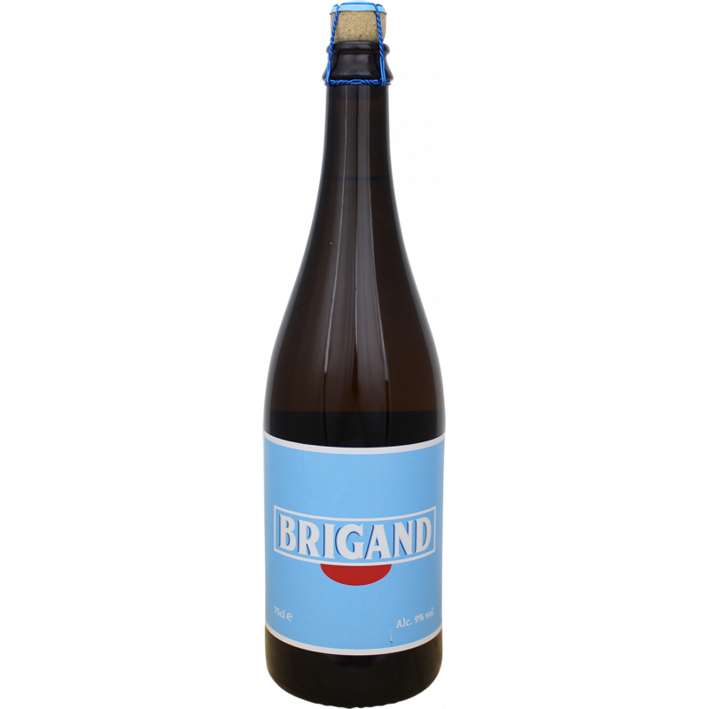 Photographie d'une bouteille de bière Brigand Blonde 75cl