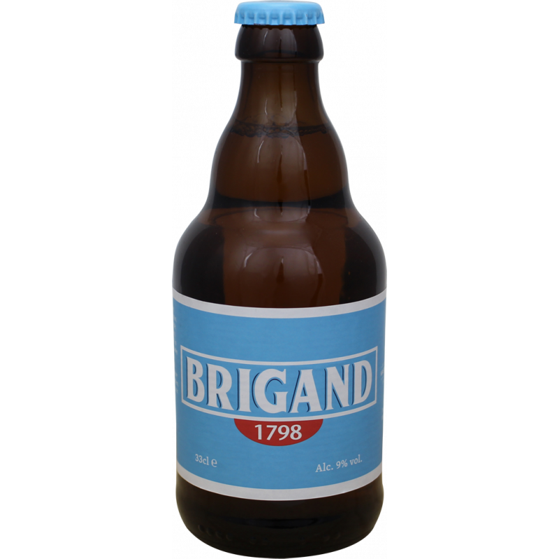 Photographie d'une bouteille de bière Brigand Blonde 33cl