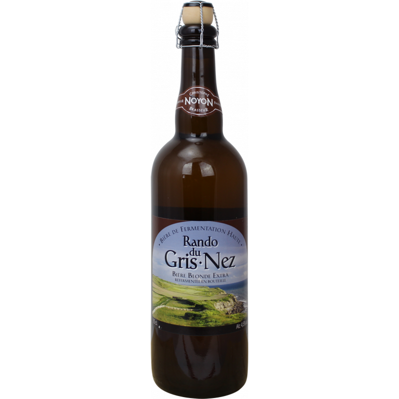 Photographie d'une bouteille de bière Bière Blonde Rando du Gris-Nez 75cl