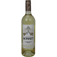 Photographie d'une bouteille de vin blanc chateau bonnet sauvignon blanc semillon aoc blanc 2020 75 cl
