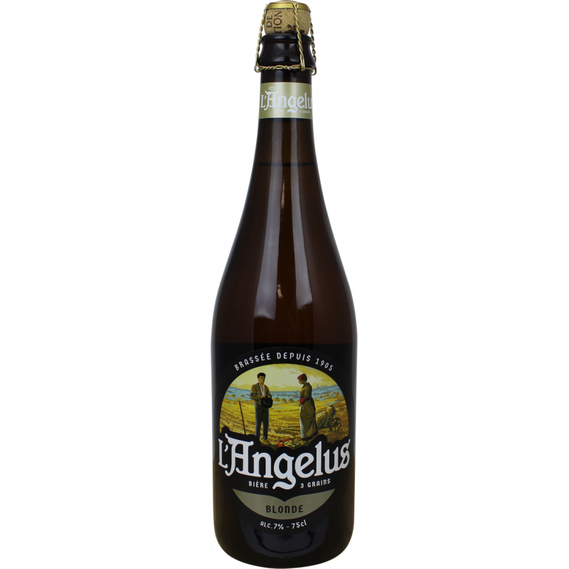 Photographie d'une bouteille de bière L'Angelus Blonde 75cl