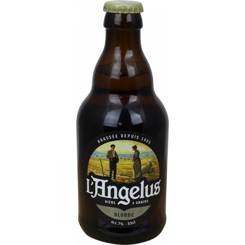 Photographie d'une bouteille de bière L'Angelus Blonde 33cl