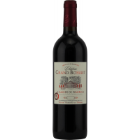 Photographie d'une bouteille de vin rouge chateau grand bossuet aoc rouge 2020 75 cl cb