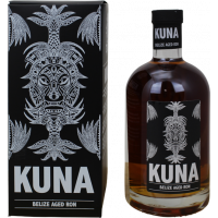 Photographie d'une bouteille de Rhum Kuna Belize Aged Ron