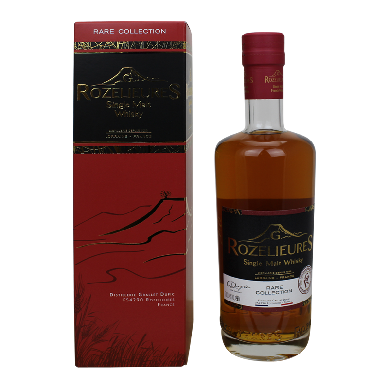 Photographie d'une bouteille de Whisky Rozelieures Rare Collection