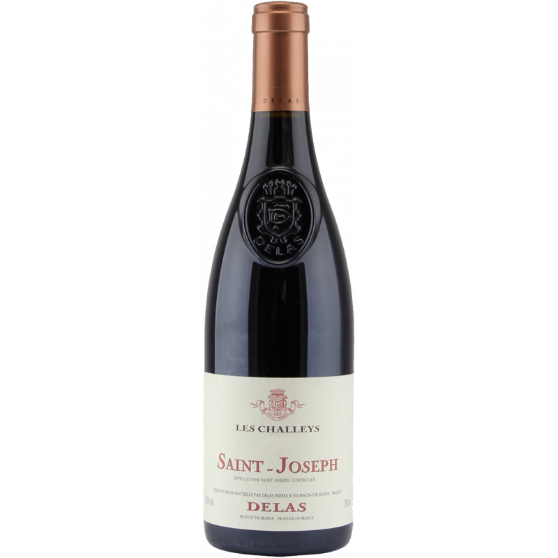 Photographie d'une bouteille de vin rouge SAINT JOSEPH LES CHALLEYS DELAS AOC