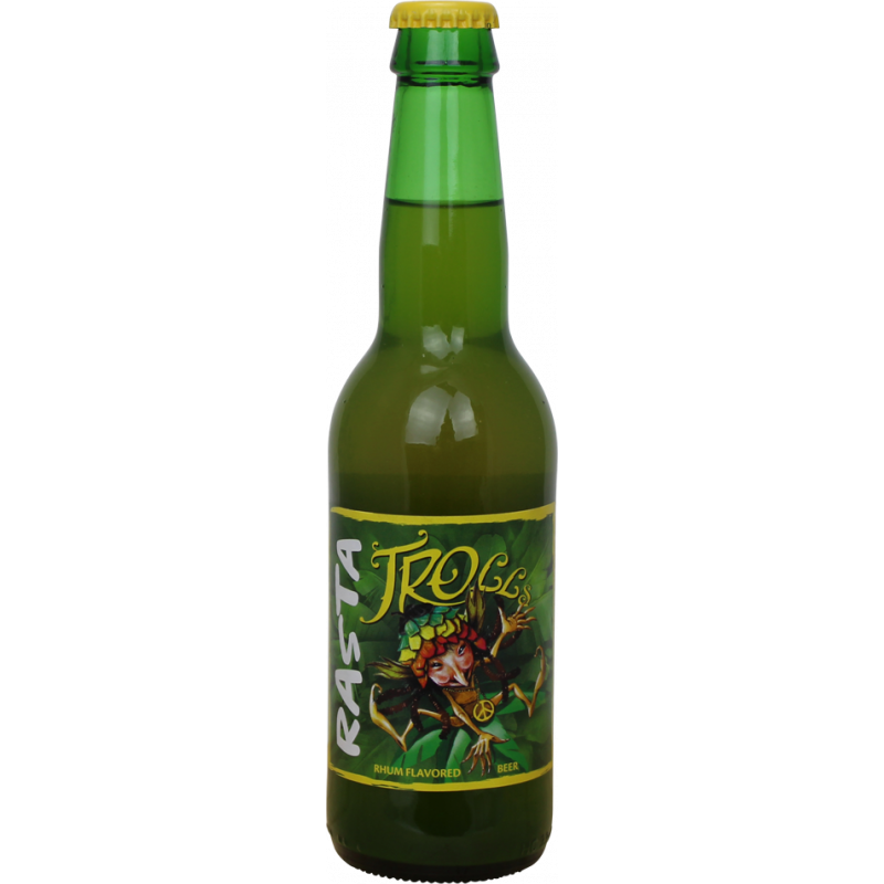 Photographie d'une bouteille de bière RASTA TROLLS