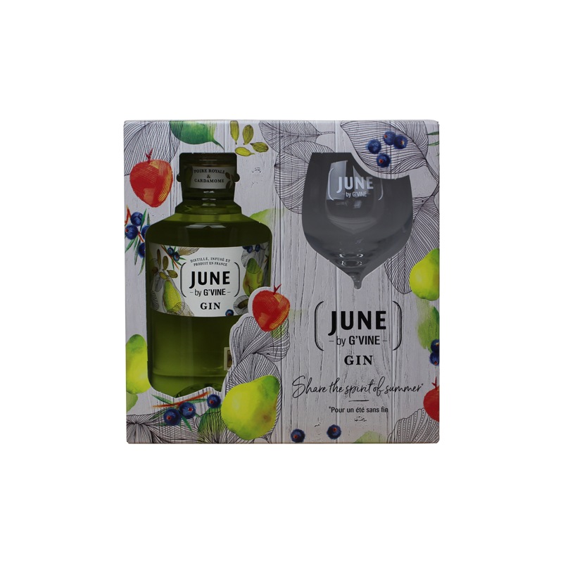 Photographie d'une bouteille de Coffret Gin June By G Vine Poire