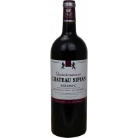 Photographie d'une bouteille de vin rouge chateau sipian quintessence