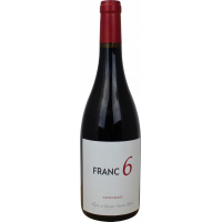 Photographie d'une bouteille de vin rouge franc 6 a et g antoine robert vin de france rouge 2019 75 cl