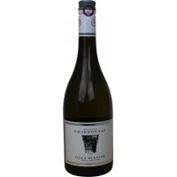 Photographie d'une bouteille de vin blanc chardonnay villa blanche igp blanc 75cl