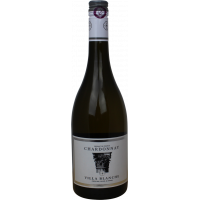 Photographie d'une bouteille de vin blanc Chardonnay Villa Blanche IGP Blanc 75 cl