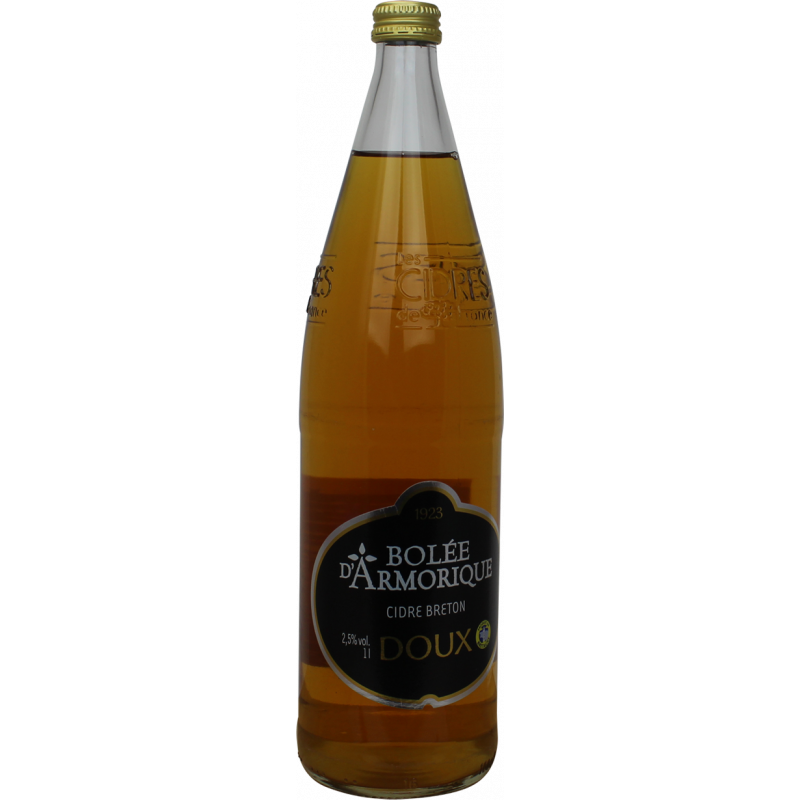 Photographie d'une bouteille de CIDRE BOLEE D'ARMORIQUE DOUX