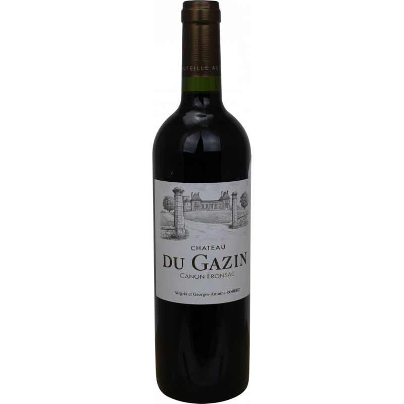 Photographie d'une bouteille de vin rouge CHATEAU DU GAZIN CANON FRONSAC