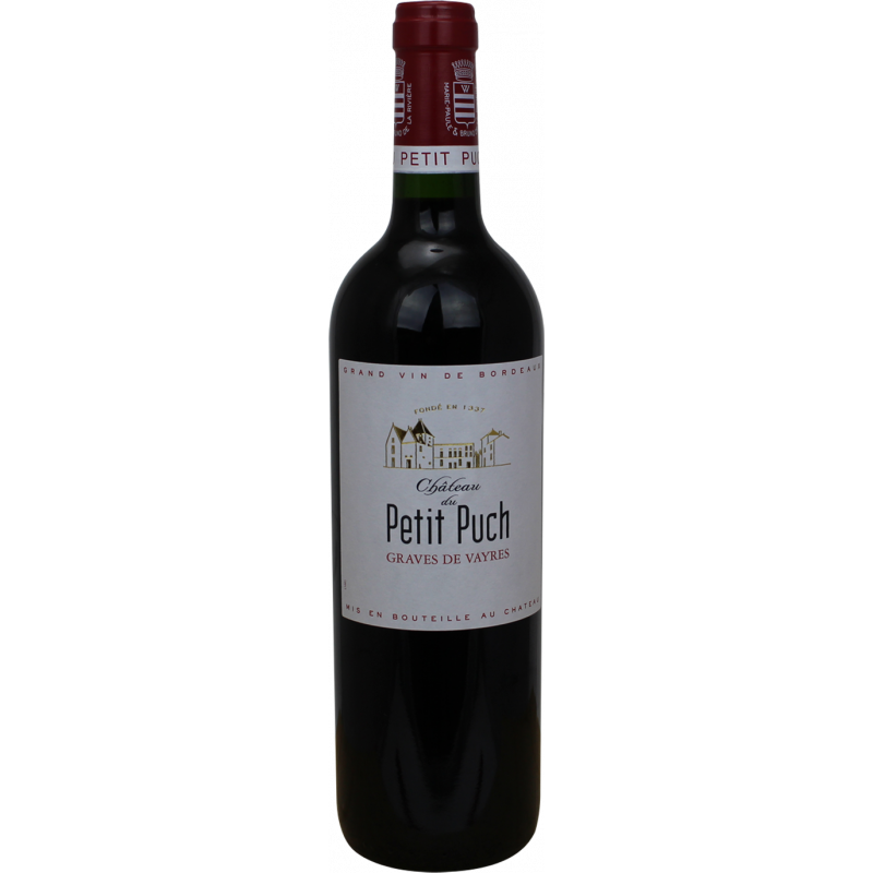 Photographie d'une bouteille de vin rouge CHATEAU PETIT PUCH