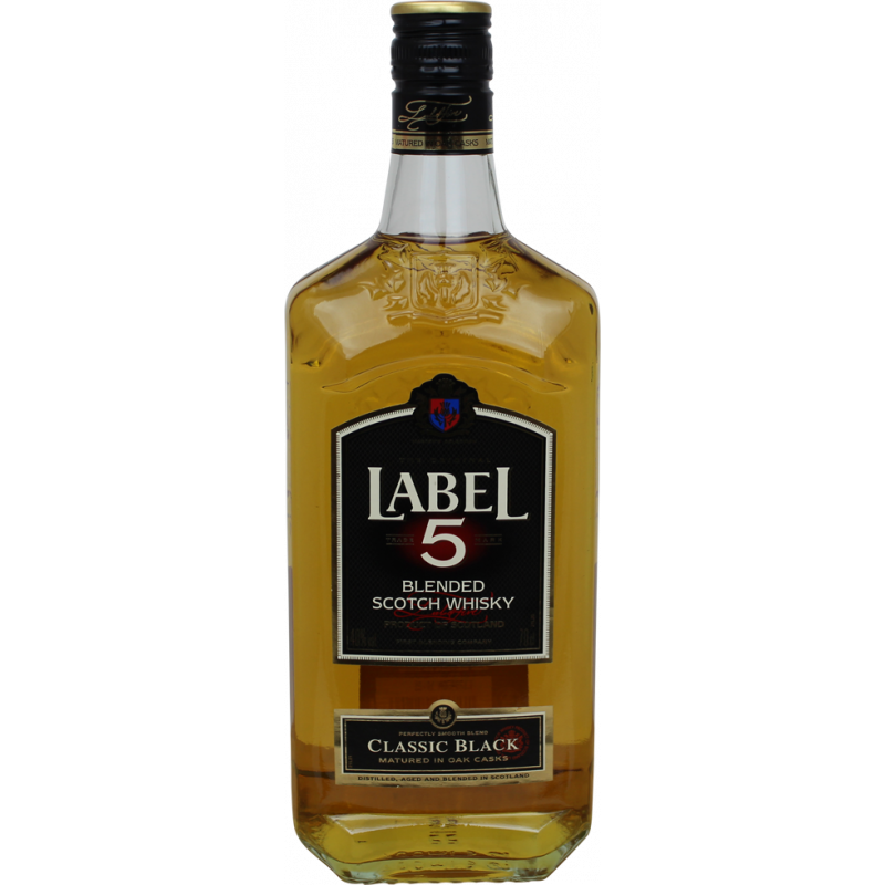 Photographie d'une bouteille de LABEL 5 70 CL