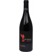 Photographie d'une bouteille de vin rouge liscardinal castelas