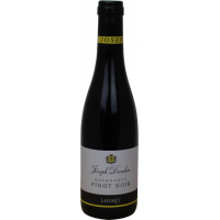 Photographie d'une bouteille de vin rouge demi laforet pinot noir drouhin aoc rouge 2018 37.5 cl