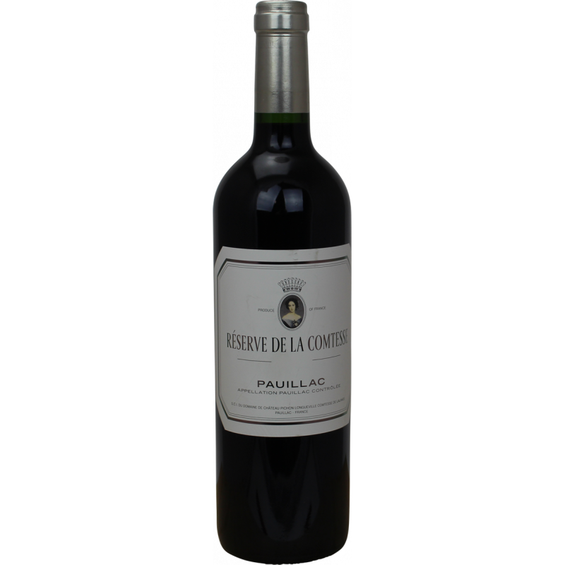 Photographie d'une bouteille de vin rouge Réserve de la Comtesse Pauillac AOC