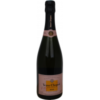 Photographie d'une bouteille de champagne veuve clicquot rose signature 75 cl