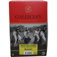 Photographie d'une bouteille de vin blanc PAYS DU GARD GALLICIAN 5L