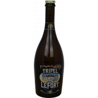 Photographie d'une bouteille de bière Tripel Lefort 75cl
