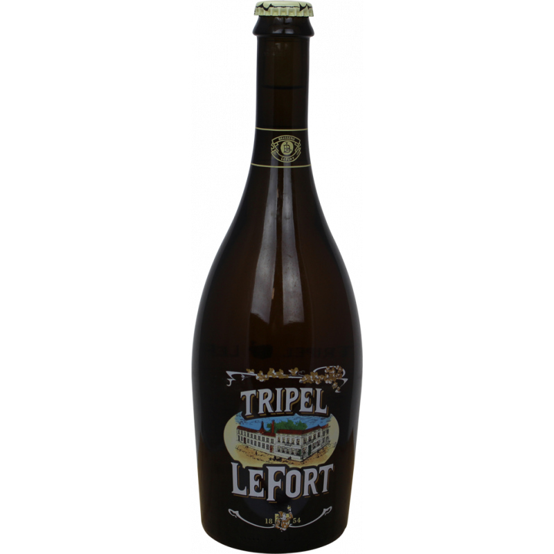 Photographie d'une bouteille de bière Tripel Lefort 75cl