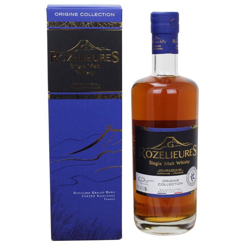 Photographie d'une bouteille de Whisky Rozelieures Origine Collection