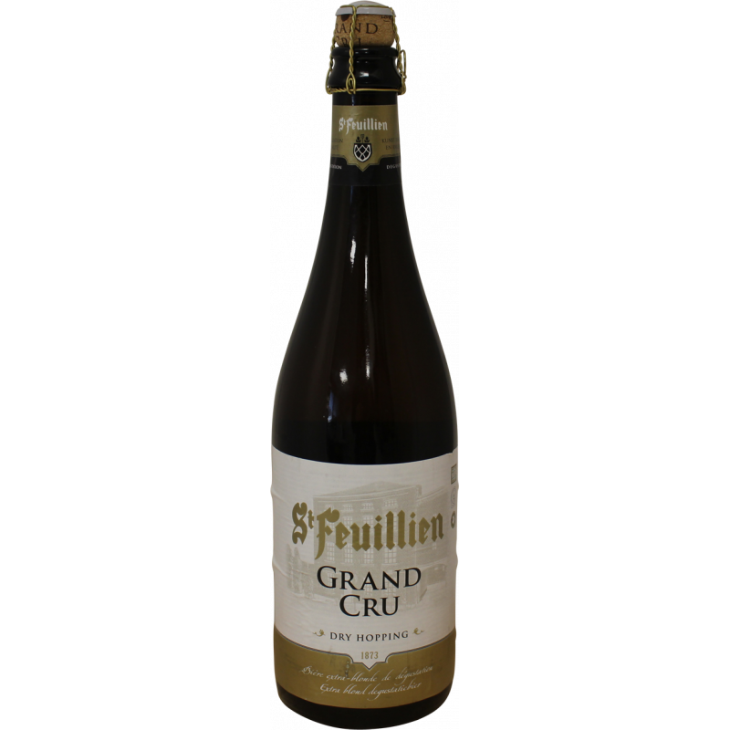 Photographie d'une bouteille de bière St Feuillien Grand Cru 75cl