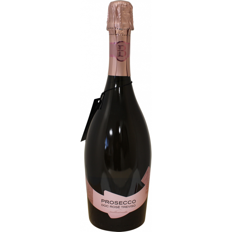 Photographie d'une bouteille de Prosecco Doc Rosé Treviso Bedin 75cl